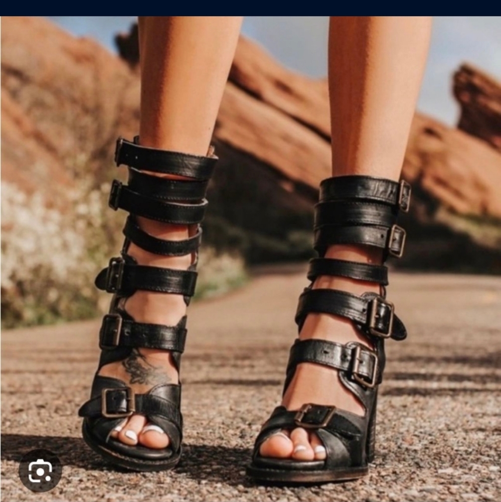 COPY - FREEBIRD by STEVEN Bond Black Open Toe Sandal Bootie - New in Box - Size…